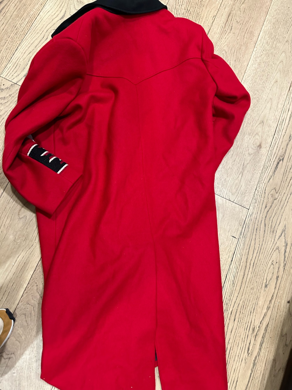 Pioneer Wear | Southwestern Long Chimayo Blanket Wool Coat Red/ vintage - Picture 6 of 6